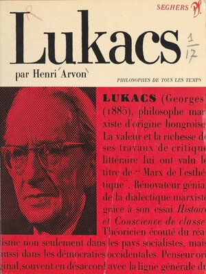 cover image of Georges Lukacs ou le Front populaire en littérature